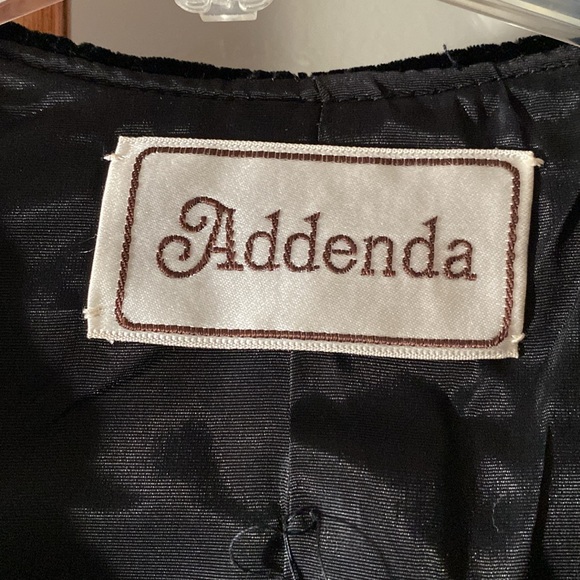 Addenda Women’s sz S Black Crocodile Reptile Pattern Black Velvet Dress Jacket - Picture 9 of 11